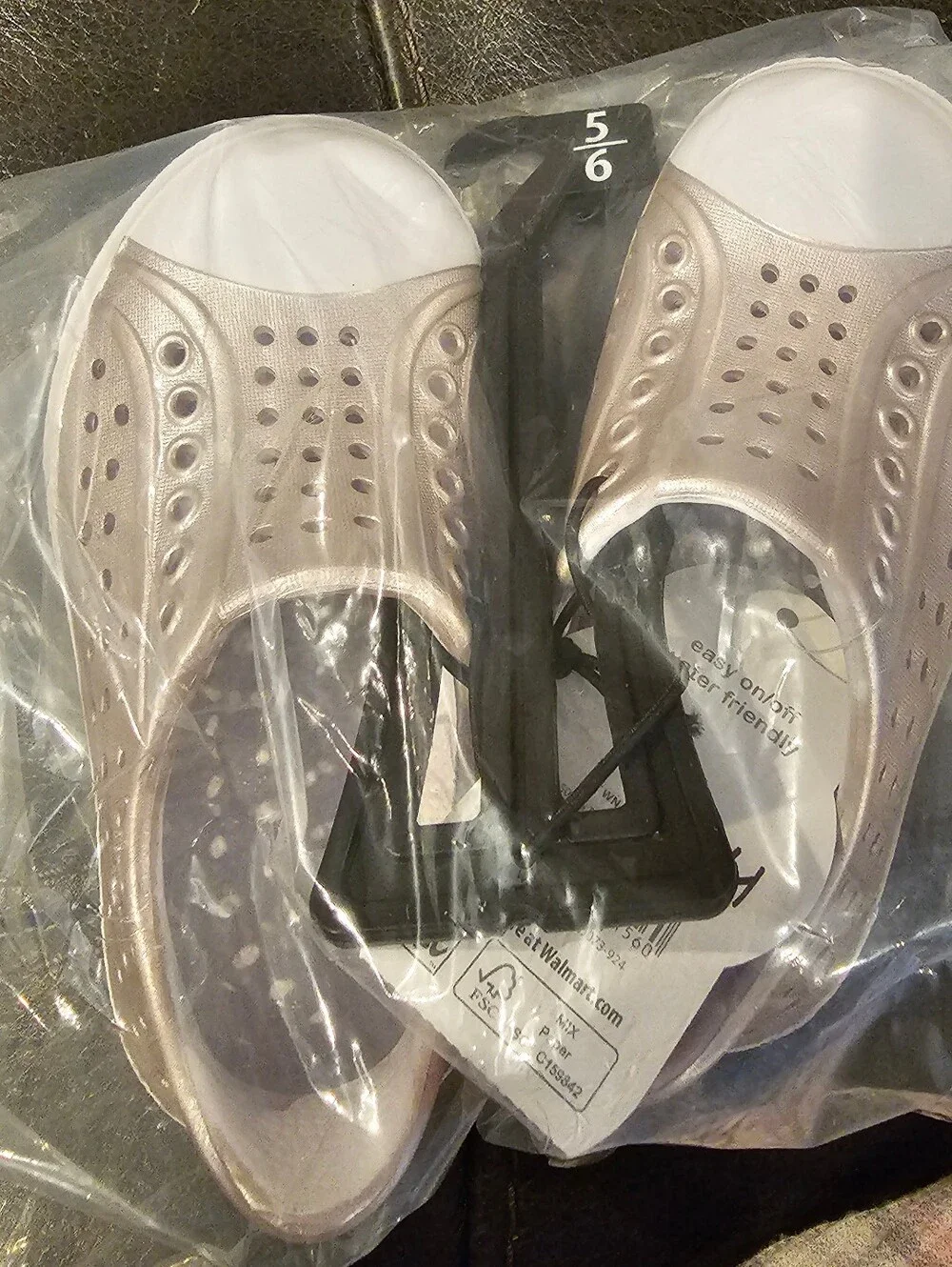 Wonder Nation Baby Slip-On Ventilated Casual/Water Shoes NWT Metallic Champagne